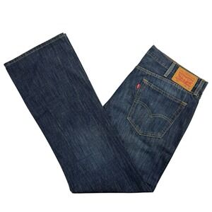 Levi's Men's Size 38x32 (39"x32") Dark Wash 527 Boot Cut Denim Jeans 100% Cotton